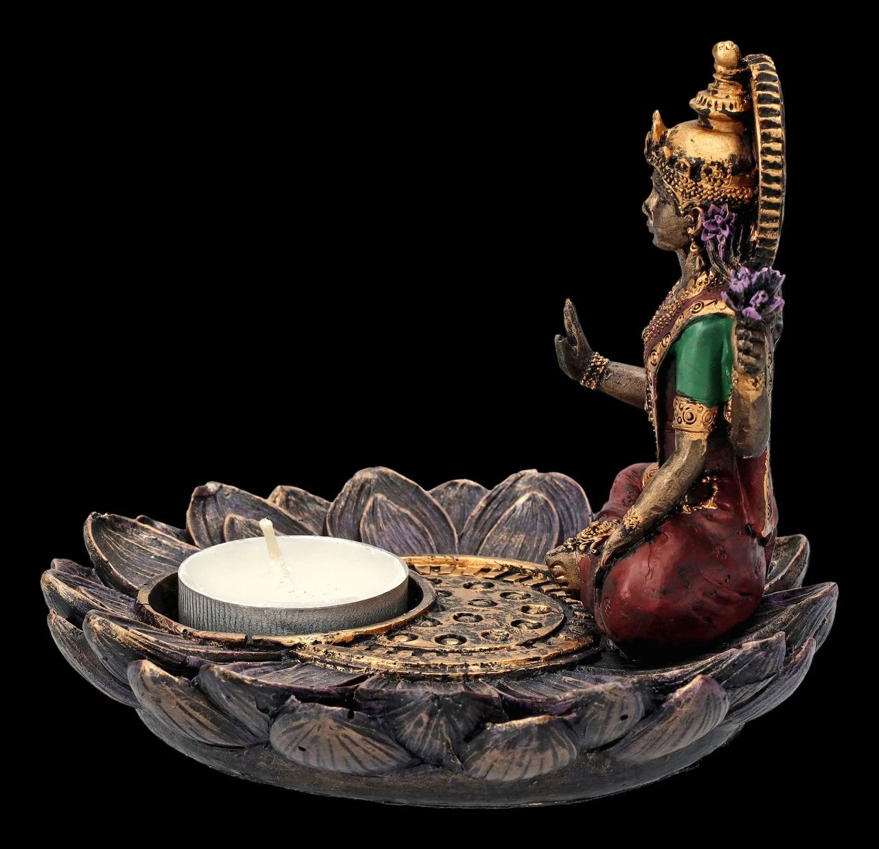 Lakshmi Figur Mit Teelicht & Räucherhalter 8 Lakshmi Figur Mit Teelicht & Räucherhalter – Bild 6