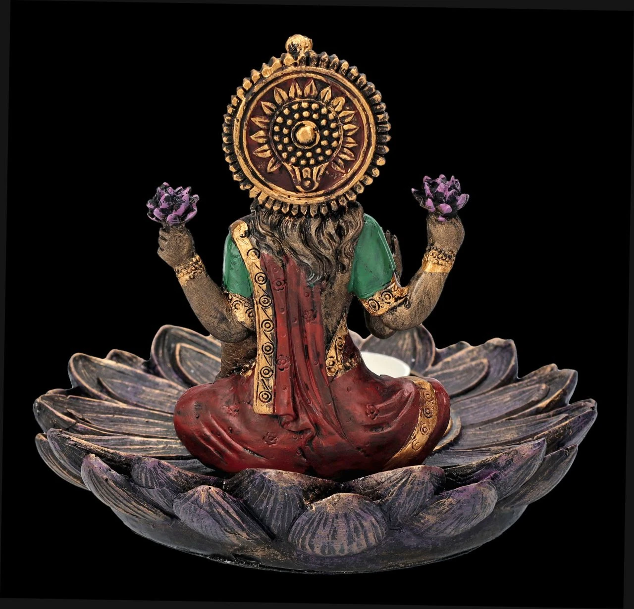 Lakshmi Figur Mit Teelicht & Räucherhalter 7 Lakshmi Figur Mit Teelicht & Räucherhalter – Bild 5