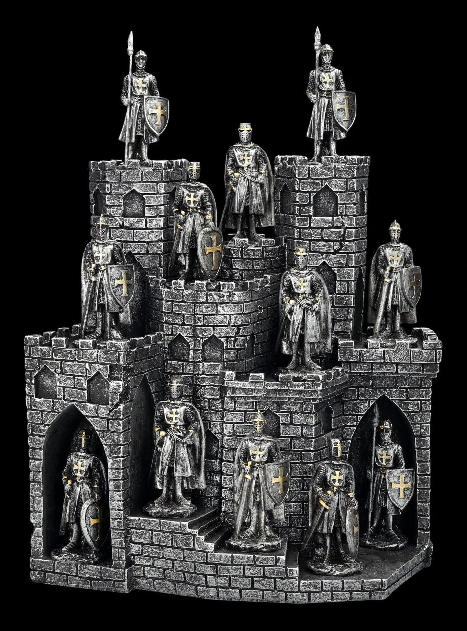 Ritterfiguren 12er Set Silber Mit Burg Display 3 Ritterfiguren 12er Set Silber Mit Burg Display