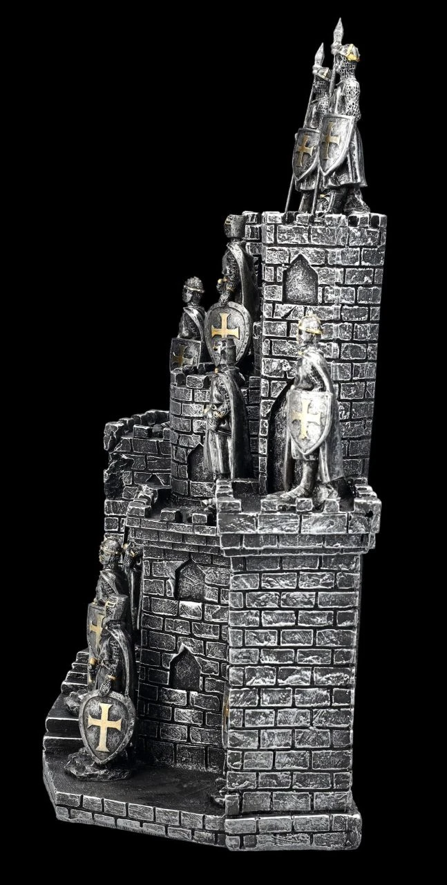 Ritterfiguren 12er Set Silber Mit Burg Display 4 Ritterfiguren 12er Set Silber Mit Burg Display – Bild 2