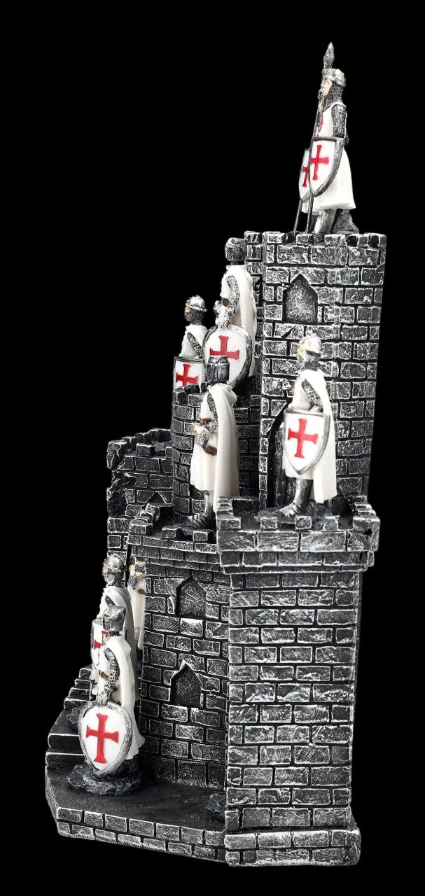 Ritterfiguren 12er Set Weiß Mit Burg Display 4 Ritterfiguren 12er Set Weiß Mit Burg Display – Bild 2