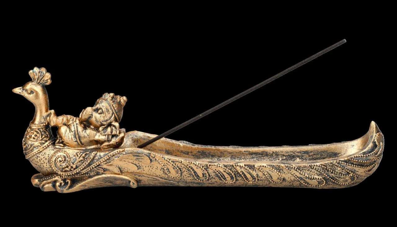 Räucherstäbchenhalter - Ganesha Auf Pfau 3 Räucherstäbchenhalter - Ganesha Auf Pfau