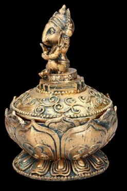 Schatulle - Lotus Mit Ganesha -Figurenmodell Geschäft FS25486 Schatulle Lotus mit Ganesha 4 1280x1280