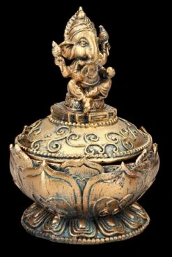 Schatulle - Lotus Mit Ganesha -Figurenmodell Geschäft FS25486 Schatulle Lotus mit Ganesha 9 1280x1280