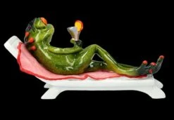 Lustige Frosch Figur - Cocktail Im Liegestuhl -Figurenmodell Geschäft FS25943 Lustige Frosch Figur Cocktail im Liegestuhl 6 1280x1280