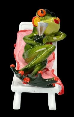 Lustige Frosch Figur - Cocktail Im Liegestuhl -Figurenmodell Geschäft FS25943 Lustige Frosch Figur Cocktail im Liegestuhl 8 1280x1280