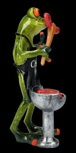 Lustige Frosch Figur Beim Grillen - BBQ Chef -Figurenmodell Geschäft FS25944 Lustige Frosch Figur beim Grillen BBQ Chef 8 1280x1280