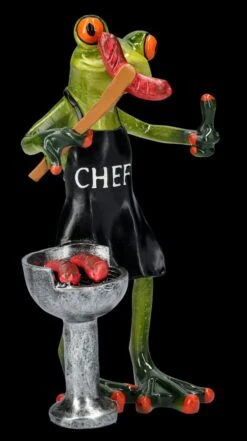 Lustige Frosch Figur Beim Grillen - BBQ Chef -Figurenmodell Geschäft FS25944 Lustige Frosch Figur beim Grillen BBQ Chef 9 1280x1280