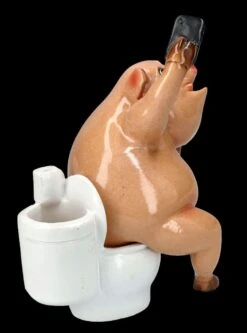 Lustige Schweine Figur - Selfie Am Klo -Figurenmodell Geschäft FS25945 Lustige Schweine Figur Selfie am Klo 8 1280x1280