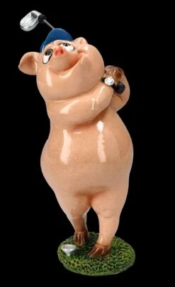 Lustige Schweine Figur Beim Golfen -Figurenmodell Geschäft FS25948 Lustige Schweine Figur beim Golfen 1 1280x1280