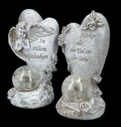 Grabengel Herz Set Mit Solar-Licht -Figurenmodell Geschäft FS26246 GrabfigurHerz Set mit Solar Licht 2 1280x1280