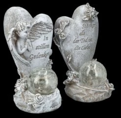 Grabengel Herz Set Mit Solar-Licht -Figurenmodell Geschäft FS26246 GrabfigurHerz Set mit Solar Licht 9 1280x1280