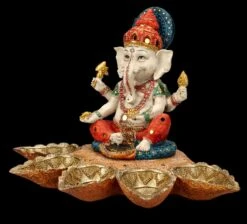 Ganesha Figur Handbemalt Mit Bodhi-Blättern 11 Ganesha Figur Handbemalt Mit Bodhi-Blättern -Figurenmodell Geschäft FS26384 Ganesha Figur handbemalt mit Bodhi Bl ttern 2 1280x1280