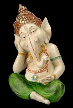 Ganesha Figur Handbemalt - Dösend -Figurenmodell Geschäft FS26386 Ganesha Figuren handbemalt Schlafend 2 1280x1280