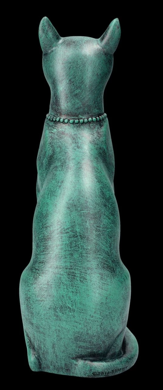 Bastet Figur - Ägyptische Katze In Bronze-Grünspan-Optik 6 Bastet Figur - Ägyptische Katze In Bronze-Grünspan-Optik – Bild 4