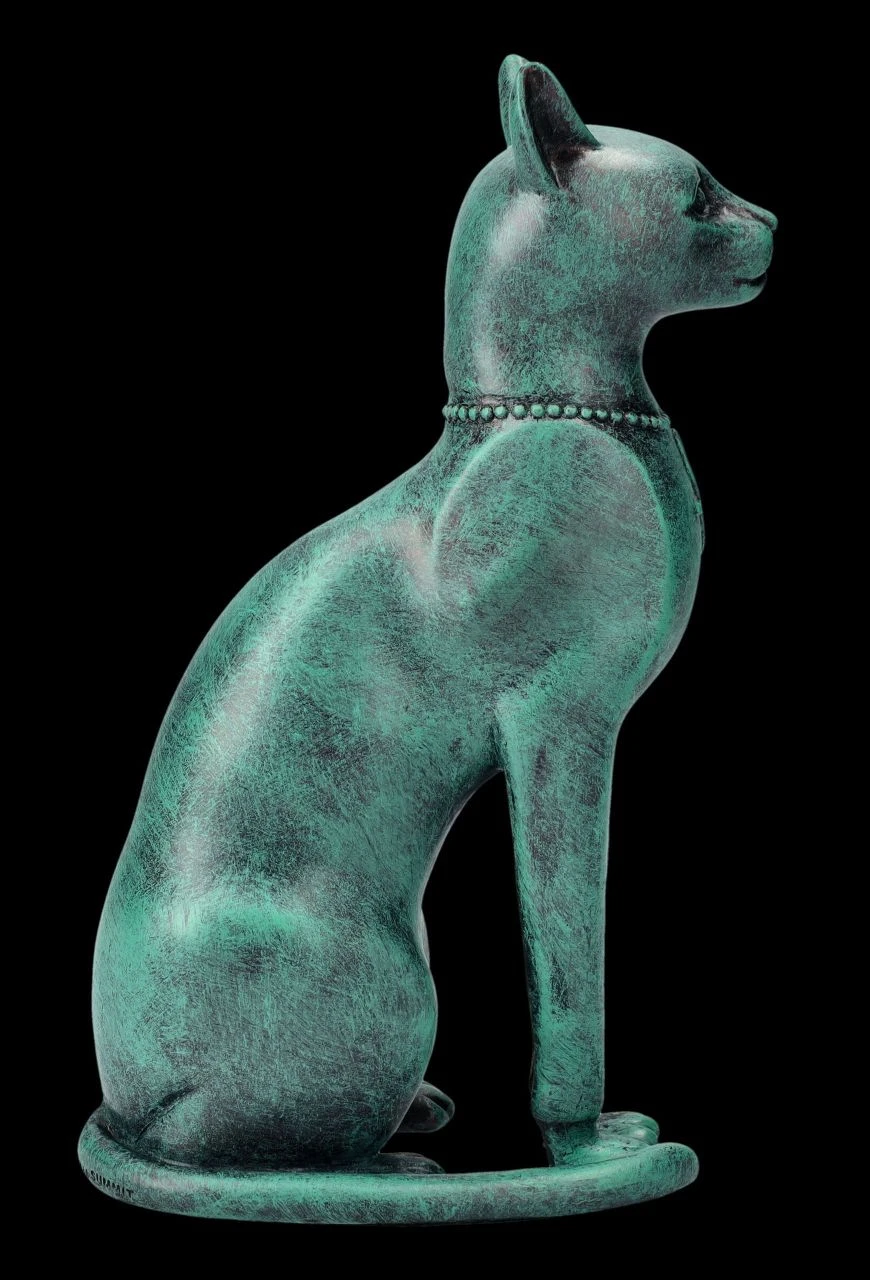 Bastet Figur - Ägyptische Katze In Bronze-Grünspan-Optik 7 Bastet Figur - Ägyptische Katze In Bronze-Grünspan-Optik – Bild 5