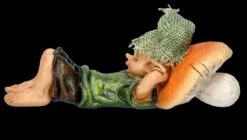 Pixie Kobold Figur - Schlafend Mit Pilz-Kissen -Figurenmodell Geschäft FS26435 Pixie Kobold Figur Schlafend mit Pilz Kissen 6 1280x1280