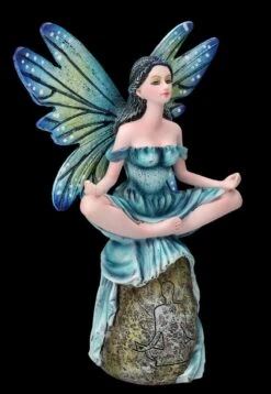 Elfen Figur Meditiert Auf Stein -Figurenmodell Geschäft FS26525 Elfen Figur meditiert auf Stein Yoga 9 1280x1280