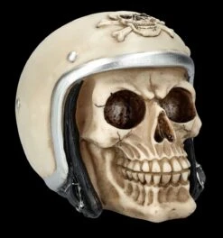 Totenkopf Figur Mit Helm Beige