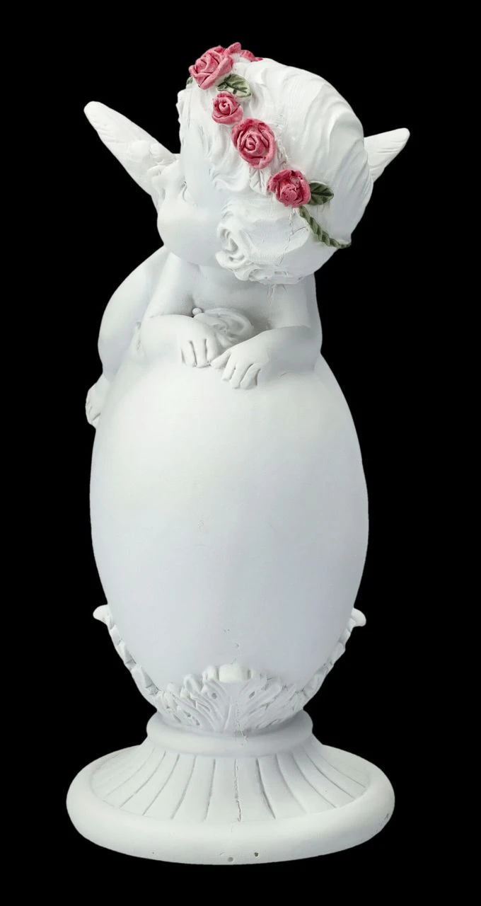 Engel Figur - Putte Mit Rosenkranz Auf Herz 5 Engel Figur - Putte Mit Rosenkranz Auf Herz – Bild 3