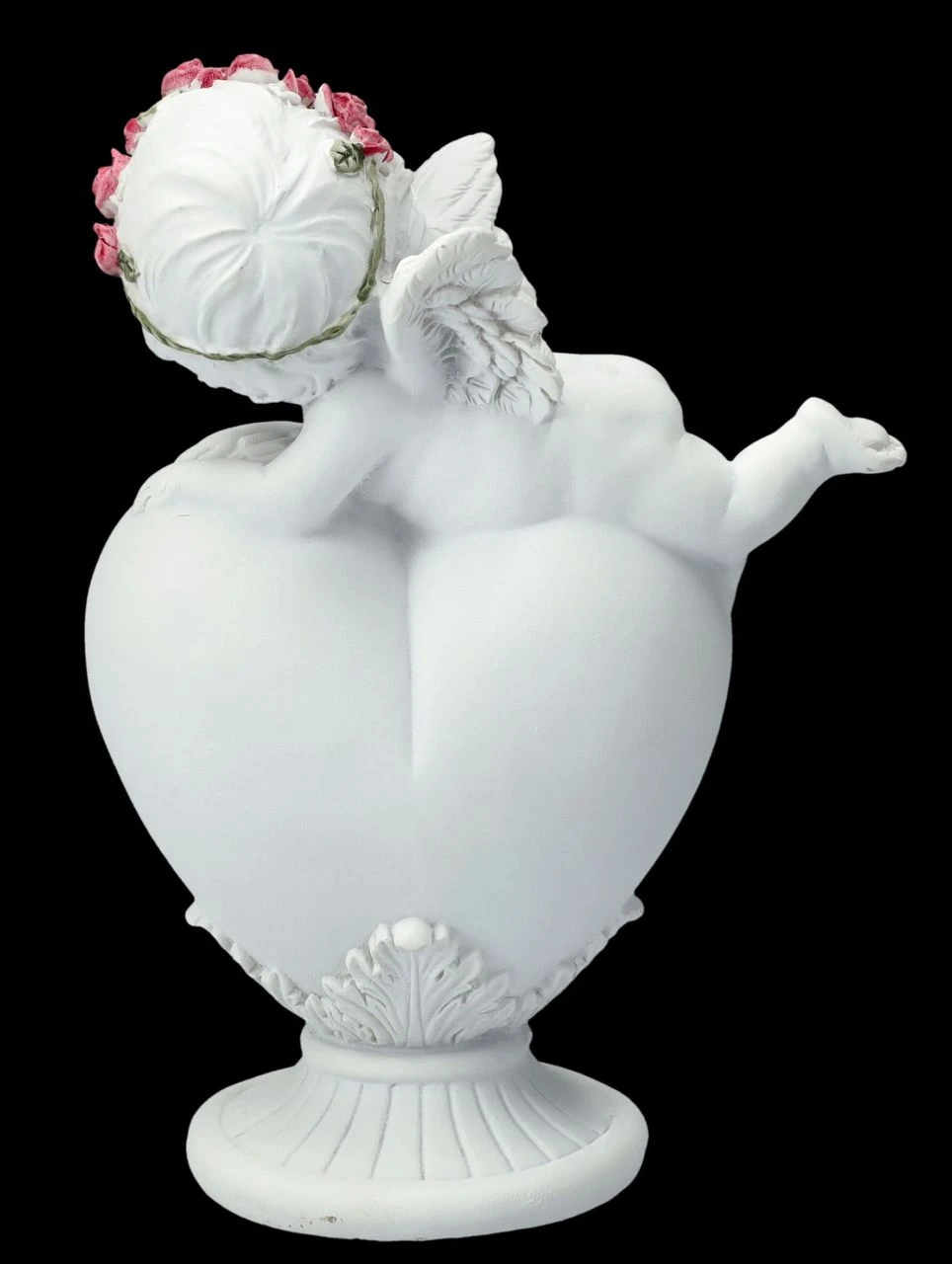 Engel Figur - Putte Mit Rosenkranz Auf Herz 6 Engel Figur - Putte Mit Rosenkranz Auf Herz – Bild 4