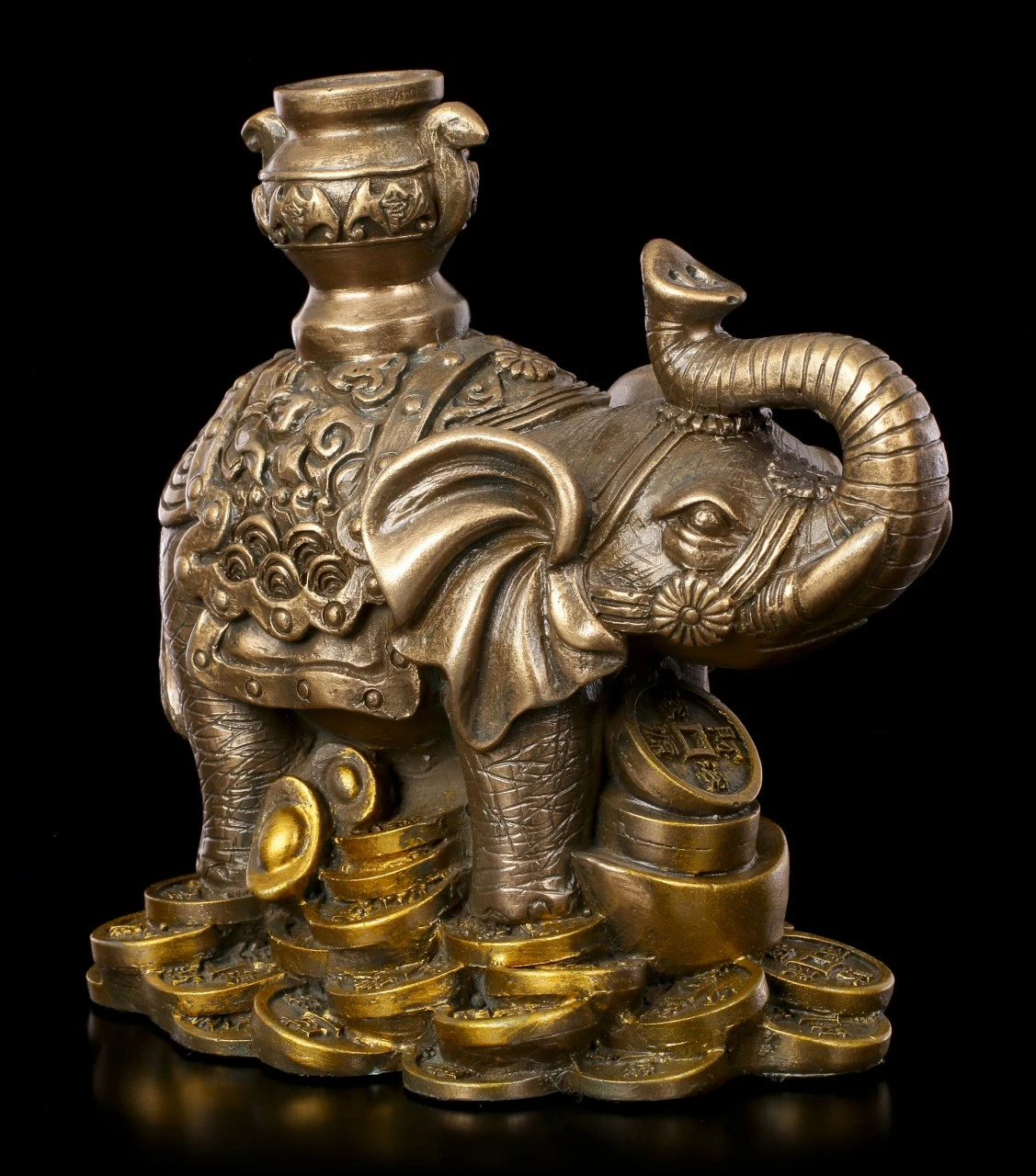 Feng Shui Figur - Elefant Mit Goldstücken 4 Feng Shui Figur - Elefant Mit Goldstücken – Bild 2