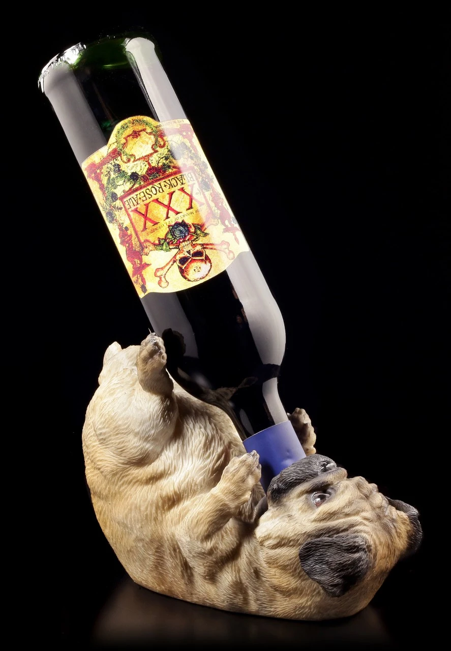 Flaschenhalter - Säufer Mops