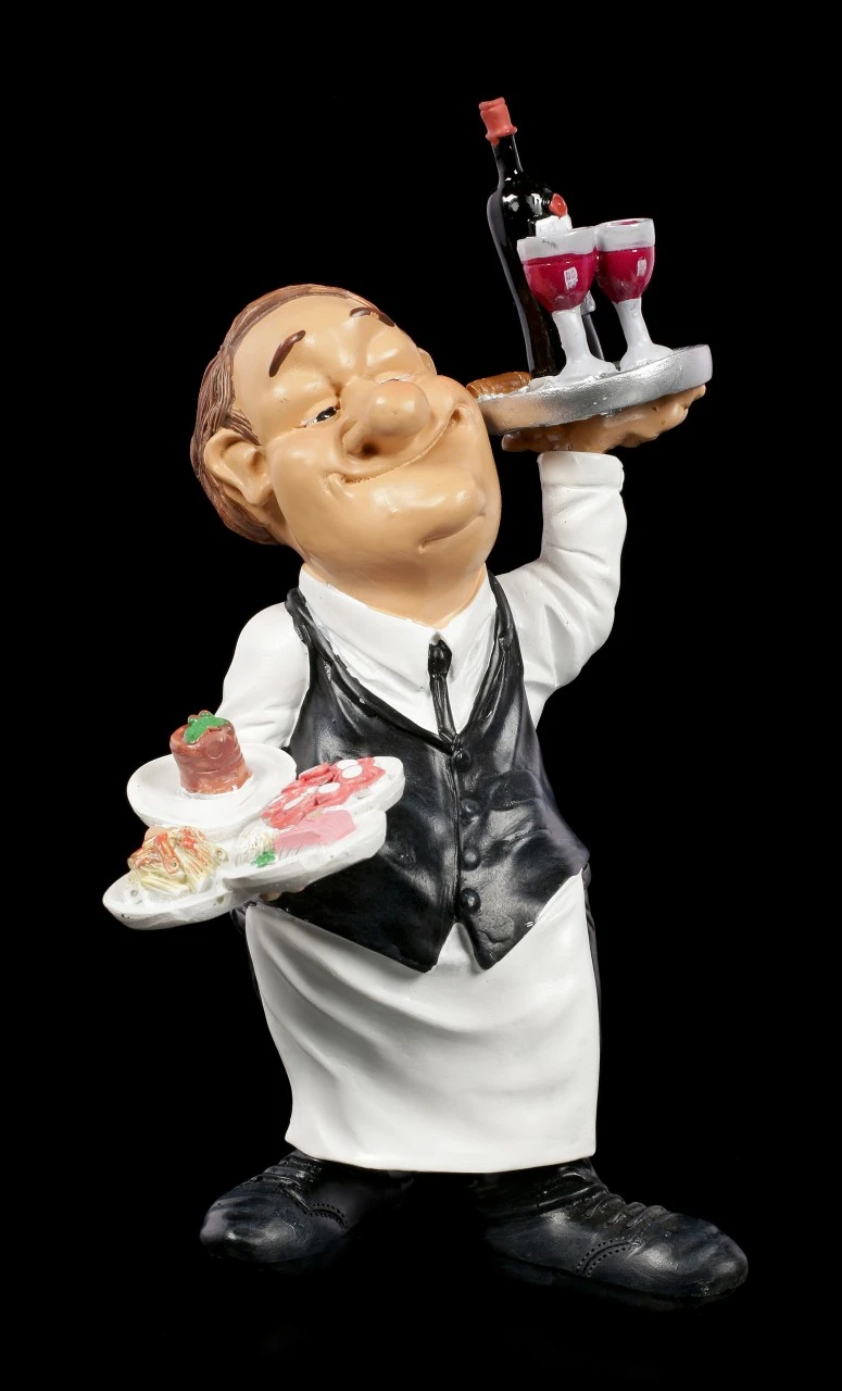 Funny Job Figur - Kellner Mit Schlemmereien 4 Funny Job Figur - Kellner Mit Schlemmereien – Bild 2