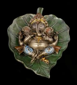 Ganesha Figur Auf Buddhabaum Blatt - Bronziert -Figurenmodell Geschäft Ganesha Figur Auf Buddhabaum Blatt Bronziert 1 1280x1280