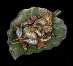 Ganesha Figur Auf Buddhabaum Blatt - Bronziert -Figurenmodell Geschäft Ganesha Figur Auf Buddhabaum Blatt Bronziert 2 1280x1280