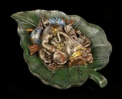 Ganesha Figur Auf Buddhabaum Blatt - Bronziert -Figurenmodell Geschäft Ganesha Figur Auf Buddhabaum Blatt Bronziert 3 1280x1280