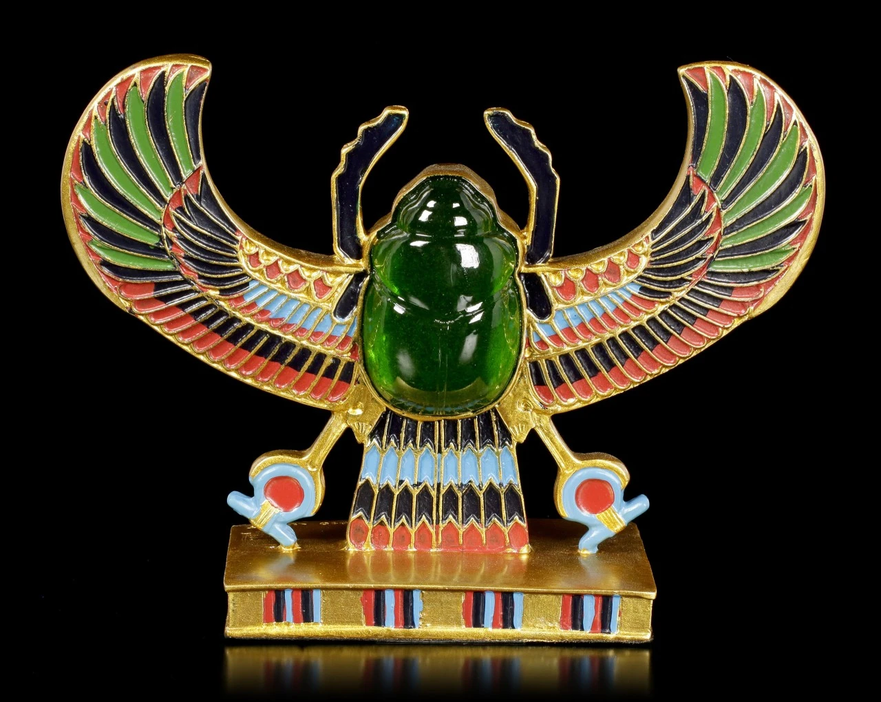 Geflügelter Skarabäus Mit Grünem Stein 4 Geflügelter Skarabäus Mit Grünem Stein – Bild 2