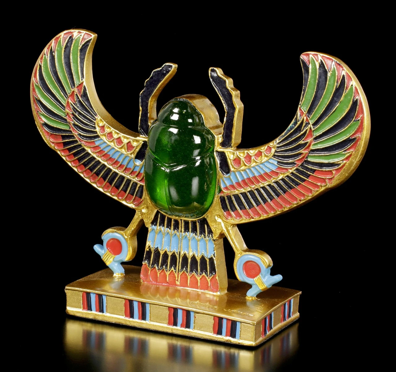 Geflügelter Skarabäus Mit Grünem Stein 7 Geflügelter Skarabäus Mit Grünem Stein – Bild 5