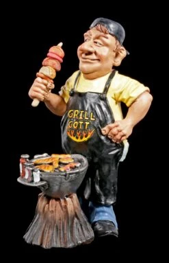 Grillmeister Figur Mit Fleisch Und Würstchen