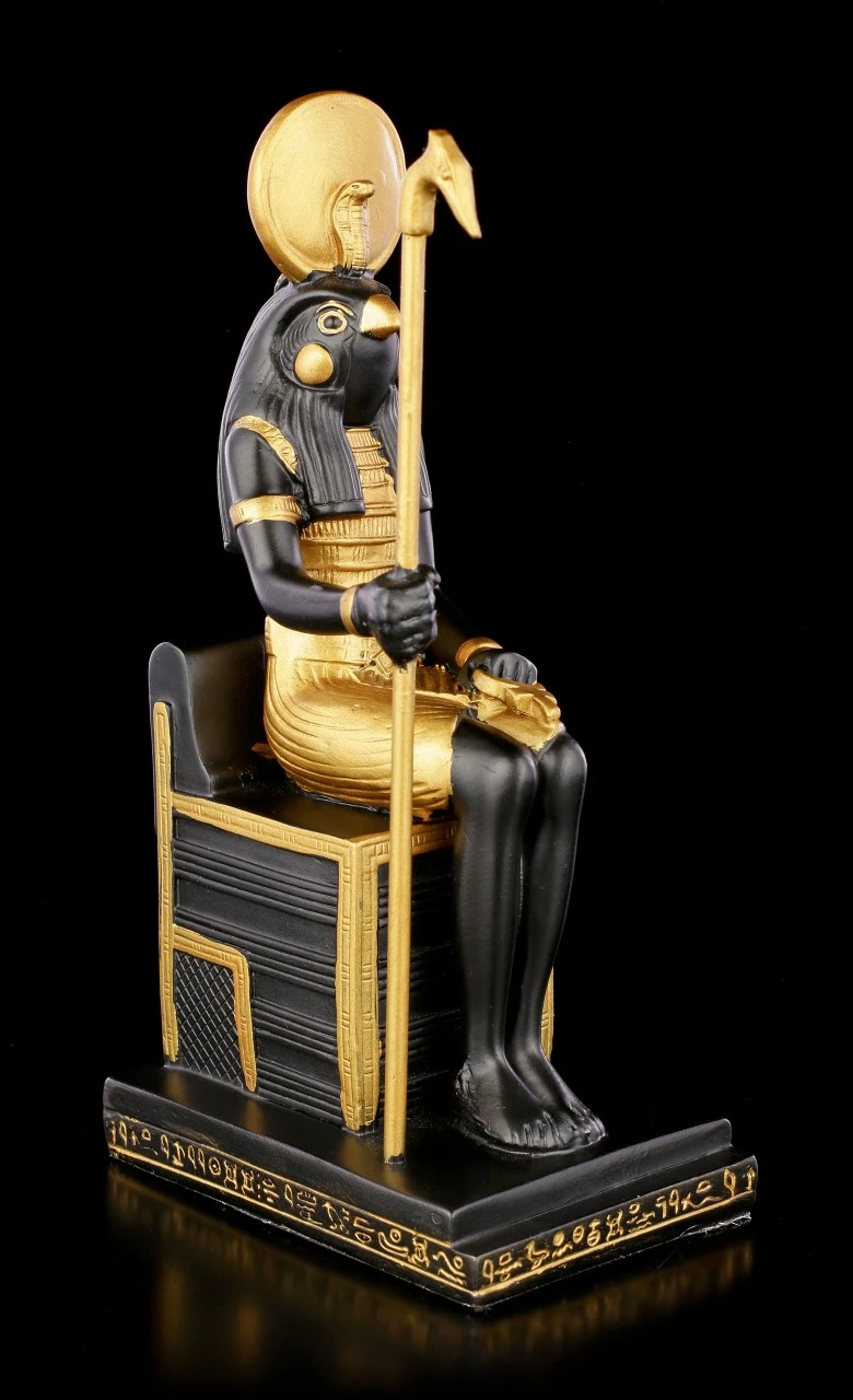 Horus Figur Auf Thron Mit Zepter 5 Horus Figur Auf Thron Mit Zepter – Bild 3