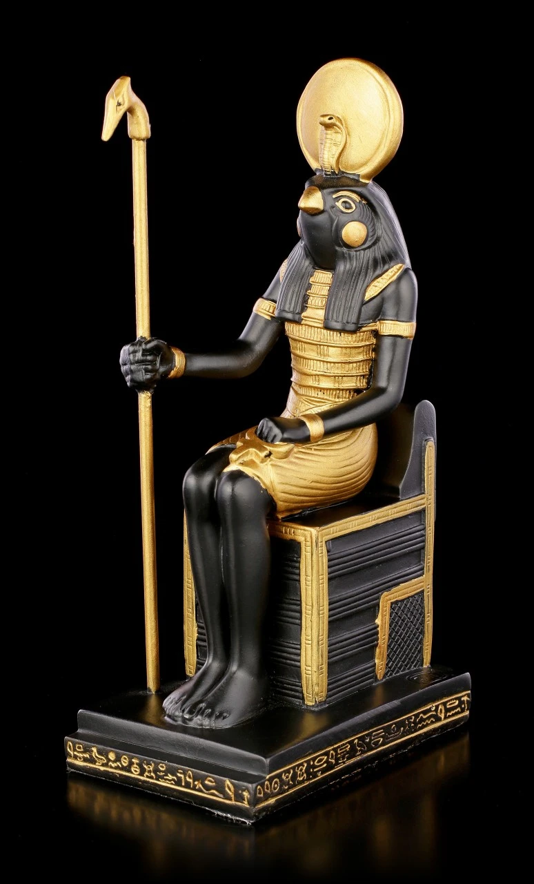 Horus Figur Auf Thron Mit Zepter 3 Horus Figur Auf Thron Mit Zepter