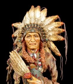 Indianer Büste - Häuptling Mit Fächer -Figurenmodell Geschäft Indianer Bueste Haeuptling Mit Faecher 5 1280x1280