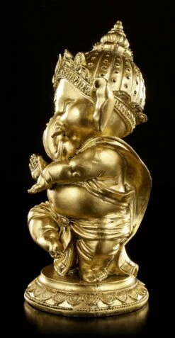 Ganesha Figur Tanzend - Goldfarben -Figurenmodell Geschäft Indische Goetter Figur Ganesha Tanzend 2 1280x1280