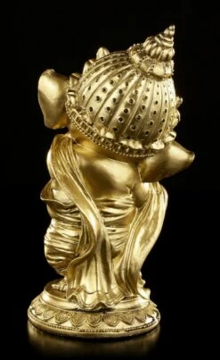 Ganesha Figur Tanzend - Goldfarben -Figurenmodell Geschäft Indische Goetter Figur Ganesha Tanzend 3 1280x1280