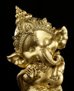 Ganesha Figur Tanzend - Goldfarben -Figurenmodell Geschäft Indische Goetter Figur Ganesha Tanzend 5 1280x1280