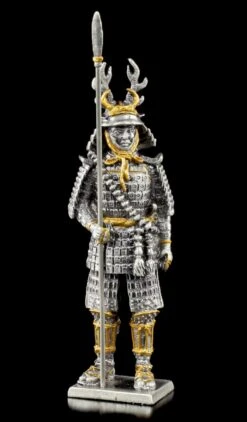 Japanischer Samurai Krieger Fumisato Mit Lanze - Zinn Figur