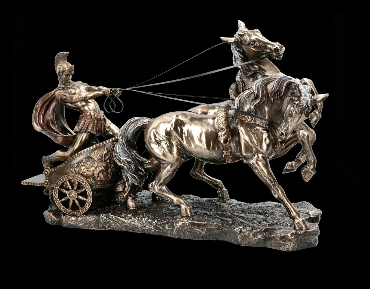 Römer Figur Im Streitwagen - Groß 3 Römer Figur Im Streitwagen - Groß