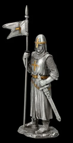 Zinn-Ritter Mit Fahne -Figurenmodell Geschäft KS3673 Ersatzbilder Zinnfigur Kreuzritter mit Fahne 2 1280x1280