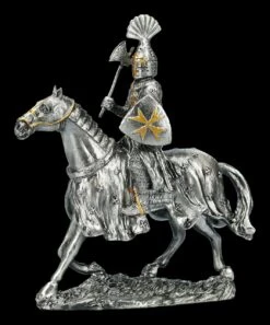 Zinn Ritter Figur Mit Pferd - Malteser