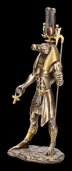Sobek Figur - Ägyptischer Krokodilgott - Bronziert -Figurenmodell Geschäft KS5747 Sobek Figur Aegyptischer Krokodilgott bronziert 3 1280x1280