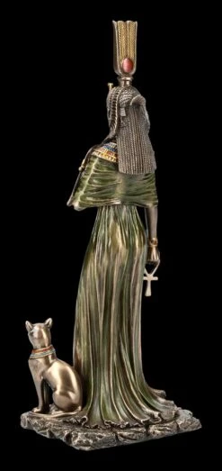 Nofretete Figur Mit Bastet Und Ankh -Figurenmodell Geschäft KS6422 Kleopatra Figur mit Bastet und Ankh 5 1280x1280
