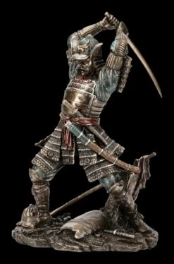 Samurai Krieger Figur Mit Schwert Und Rüstung