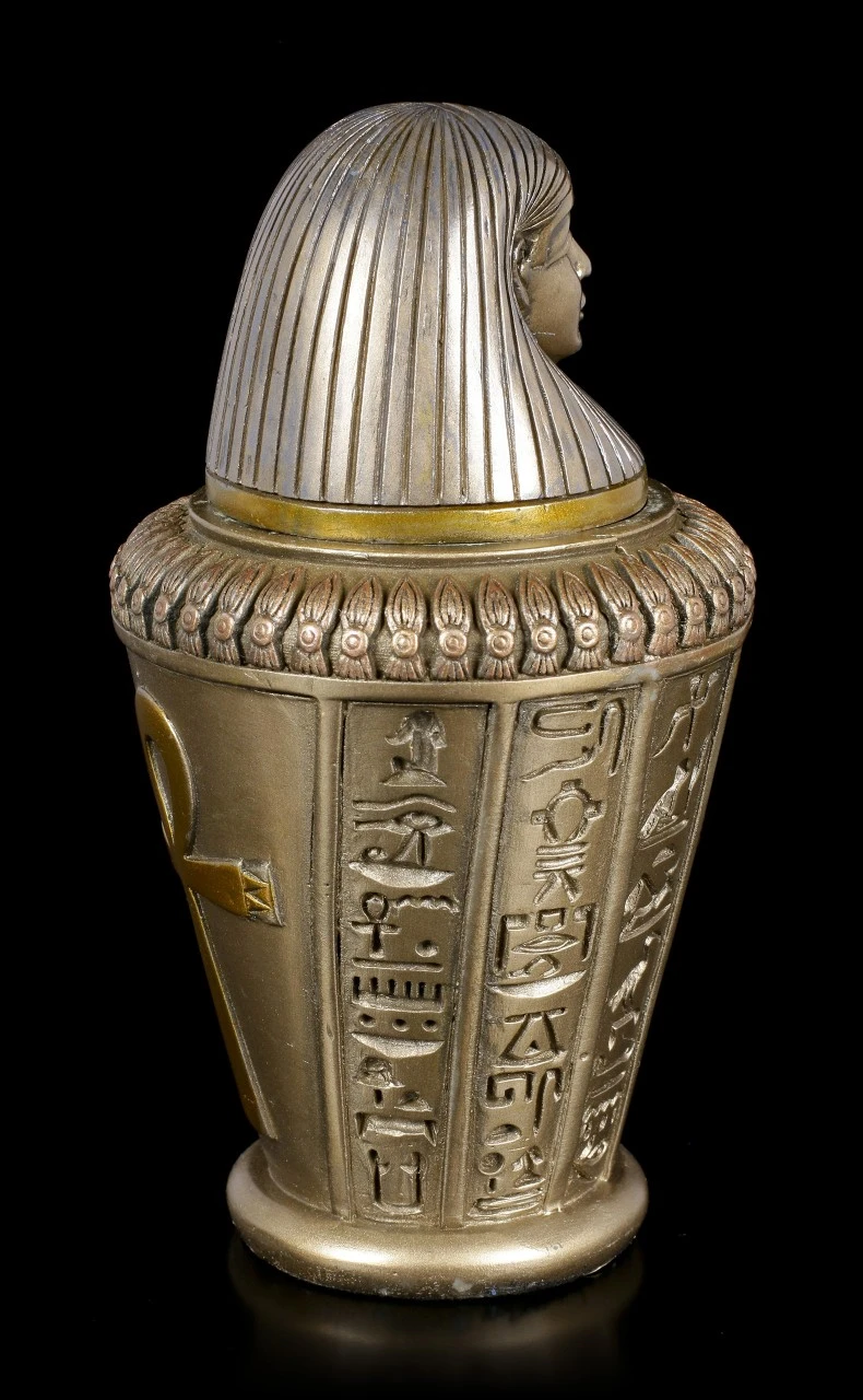 Kanopenkrug - Horussohn Amset - Bronziert 6 Kanopenkrug - Horussohn Amset - Bronziert – Bild 4