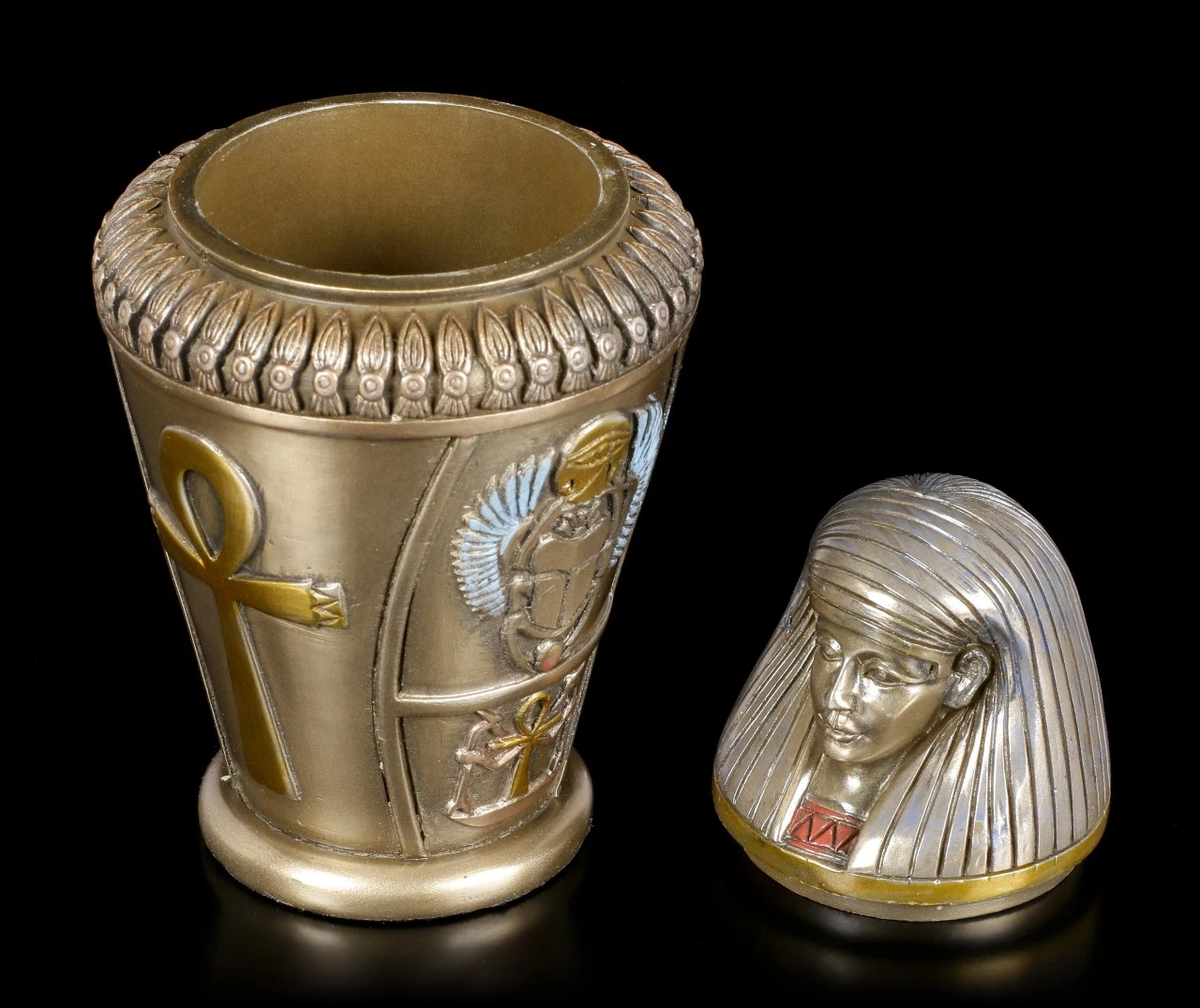 Kanopenkrug - Horussohn Amset - Bronziert 7 Kanopenkrug - Horussohn Amset - Bronziert – Bild 5