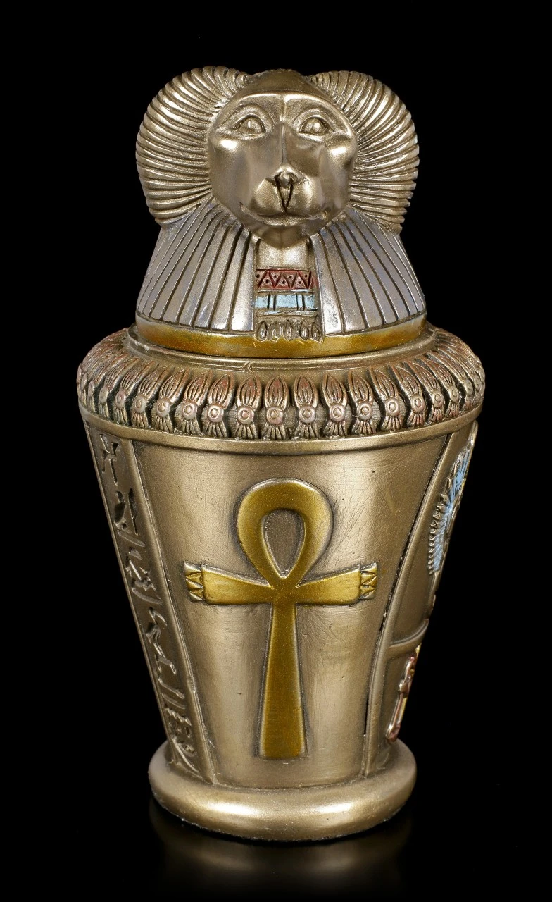 Kanopenkrug - Horussohn Hapi - Bronziert 4 Kanopenkrug - Horussohn Hapi - Bronziert – Bild 2